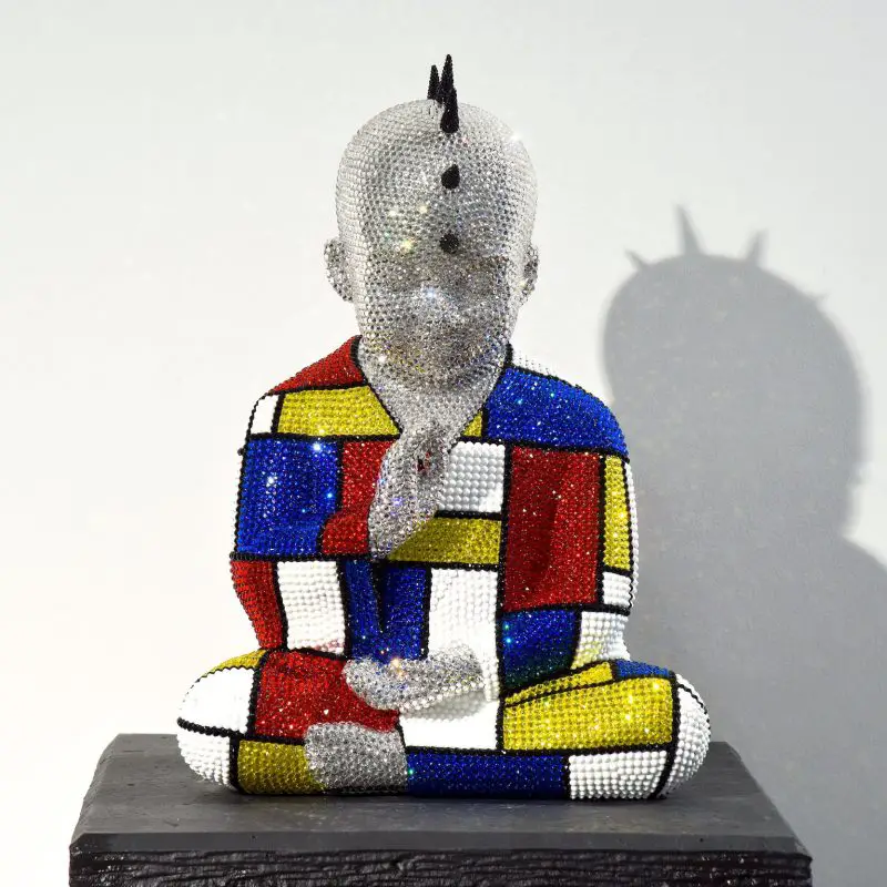 Mondrian-inspired Punk Buddha