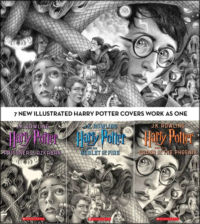 illustrated Harry Potter covers