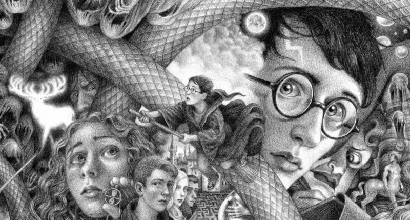 Brian Selznick, 2018, detail from Harry Potter series
