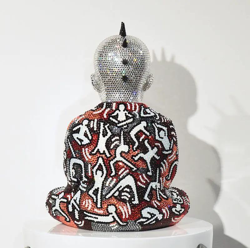 Keith Haring-inspired Punk Buddha