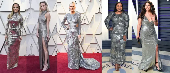 oscars 2021 silver gowns