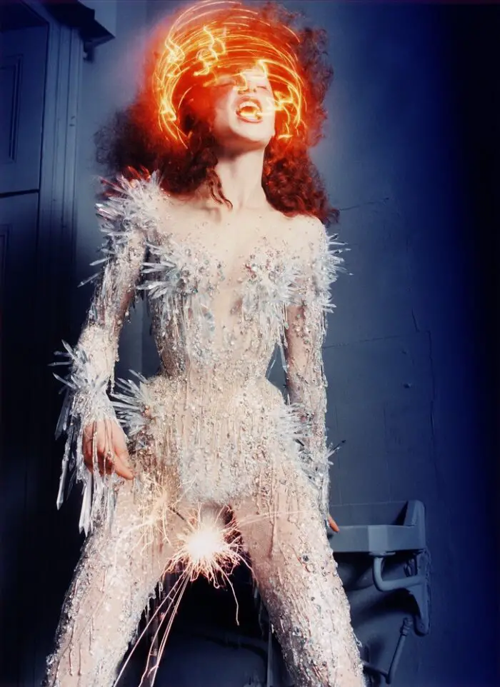 daisy alexander by david lachappelle in mugler