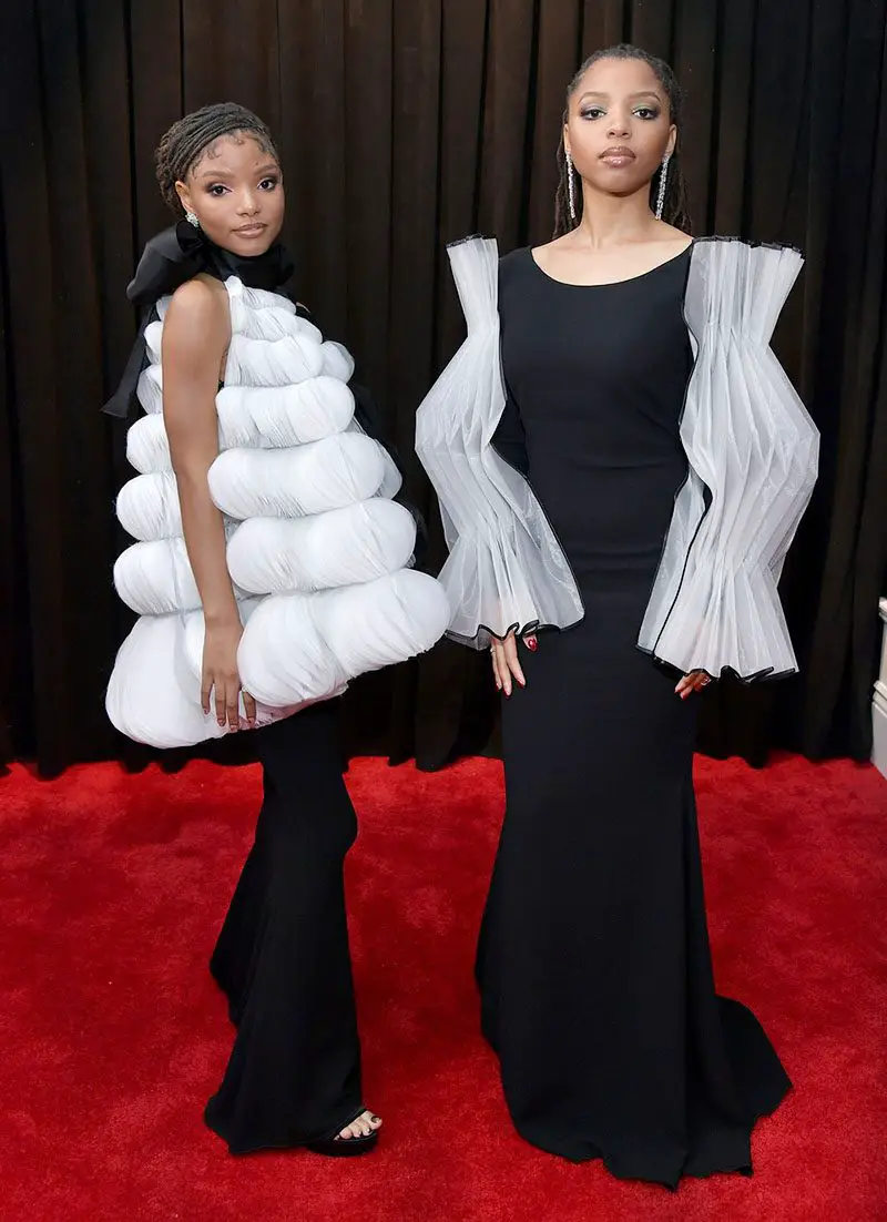 Halle and Chloe Bailey 61st grammys