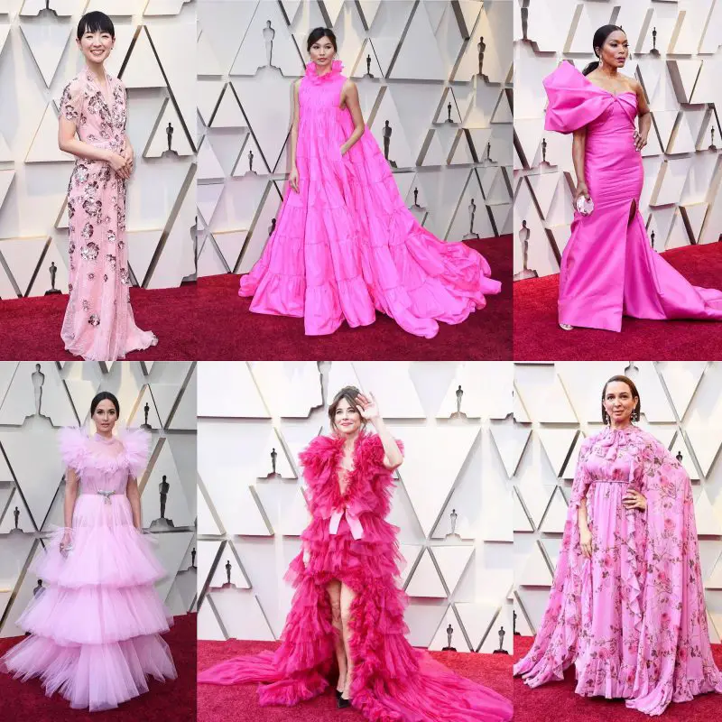 pink gowns oscars 2021