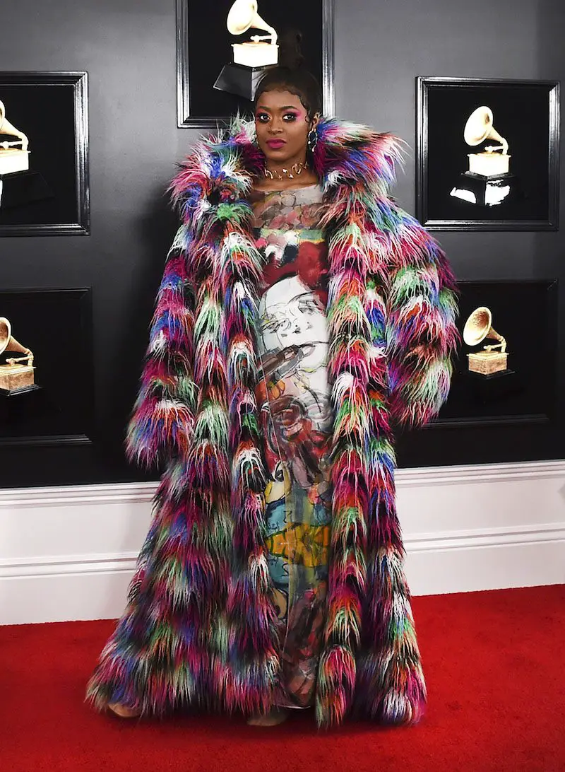 Tierra Whack 61st grammy red carpet