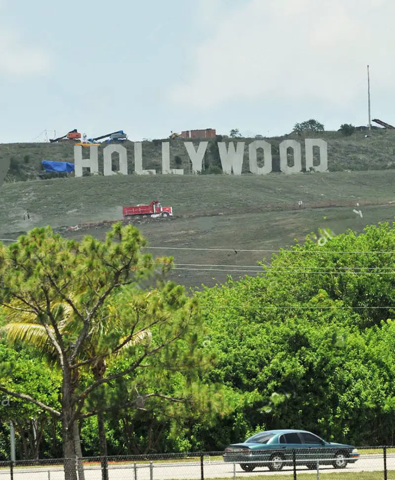 hollywood sign at Florida's Monarch Hill Renewable Energy Park