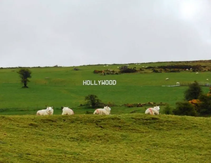 Hollywood sign in Ireland