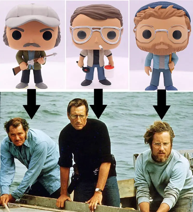 Quint, Chief Brody and Matt Hooper FunKo Pop! Vinyls