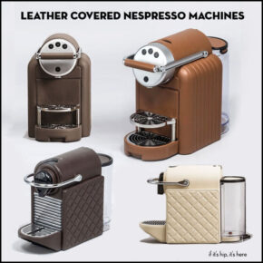 Leather Covered Nespresso Machines by Pigment.