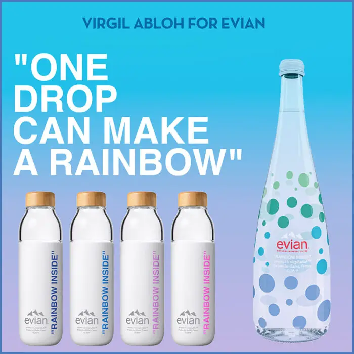 Read more about the article Evian and Virgil Abloh Put A Rainbow Inside Soma Bottles