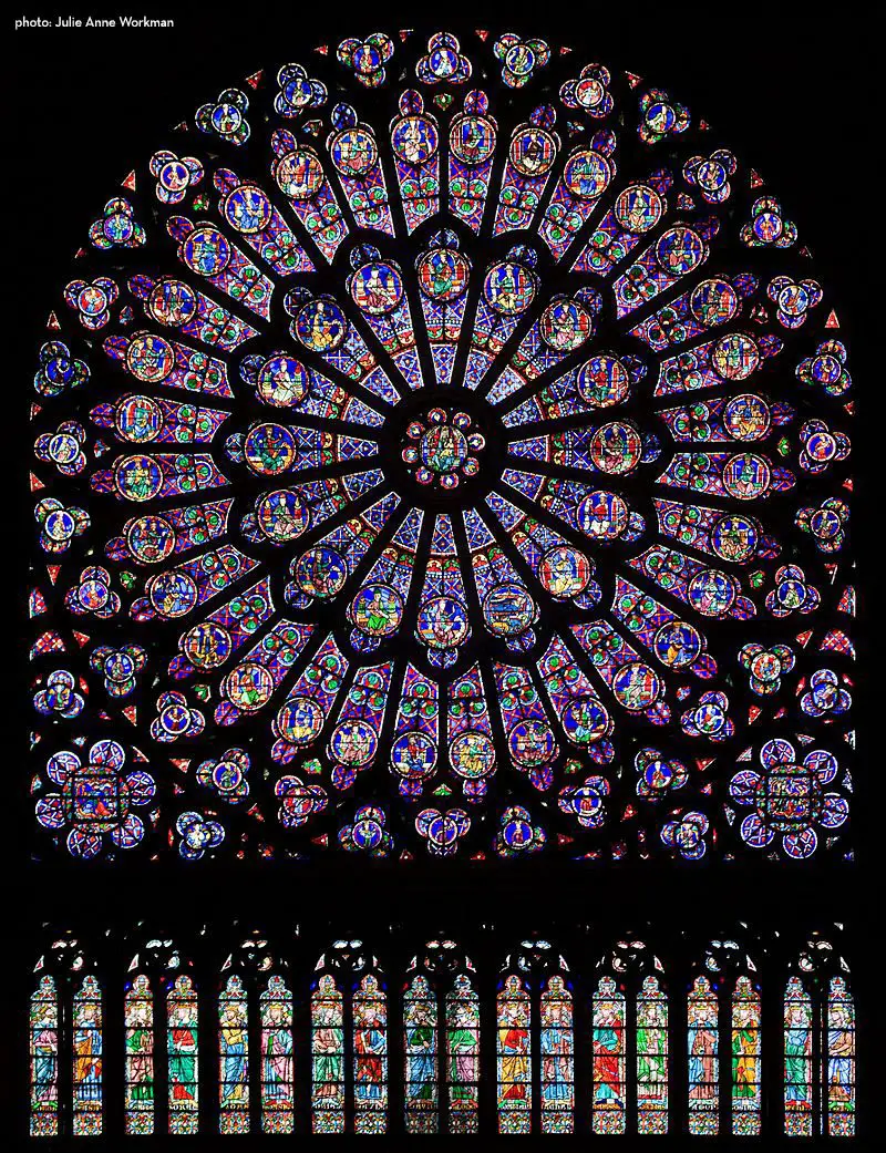 North Rose Window of the Notre Dame Cathedral