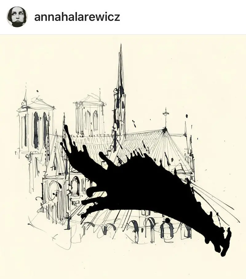 annahalarewicz, notre dame de paris drawings