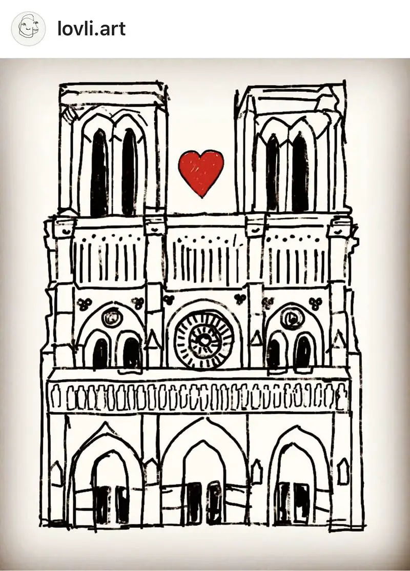 lovli.art cathedrale notre dame tribute
