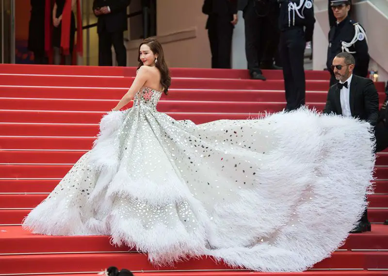 Jessica Jung in a ball gown by Rami Kadi