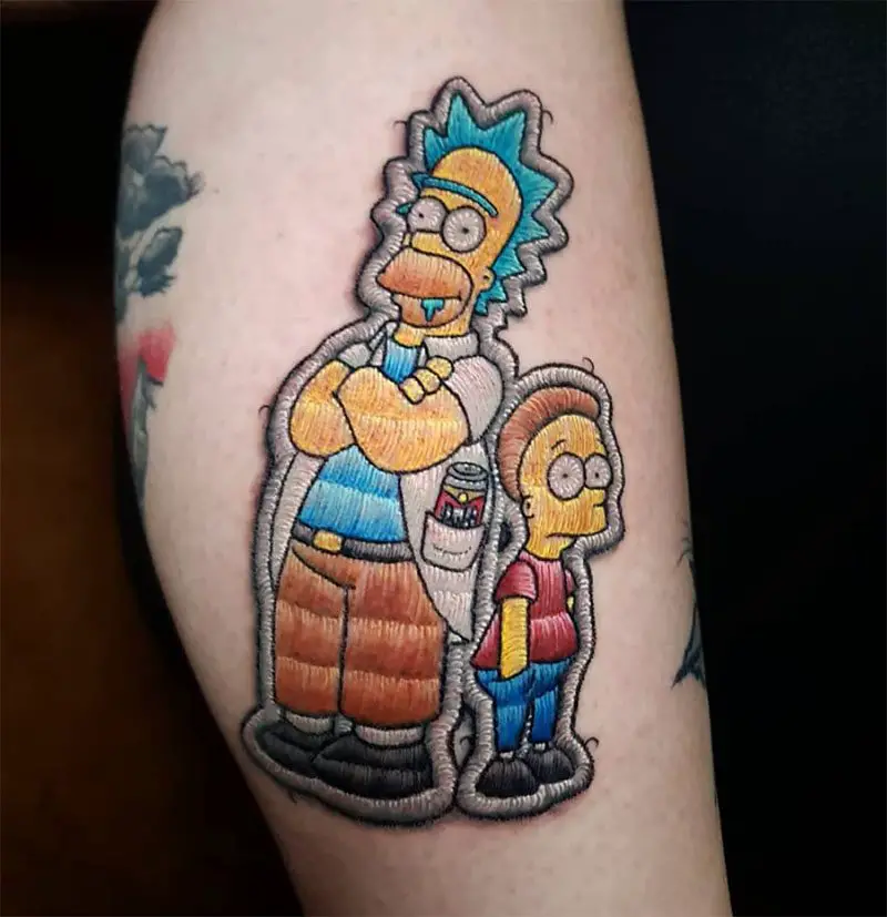 rick and morty tattoo