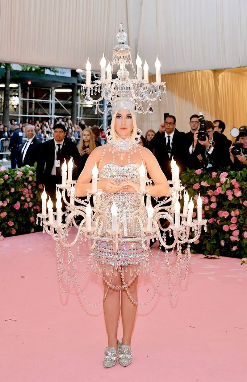 Katy Perry dressed as a human chandelier to the 2019 Met Gala