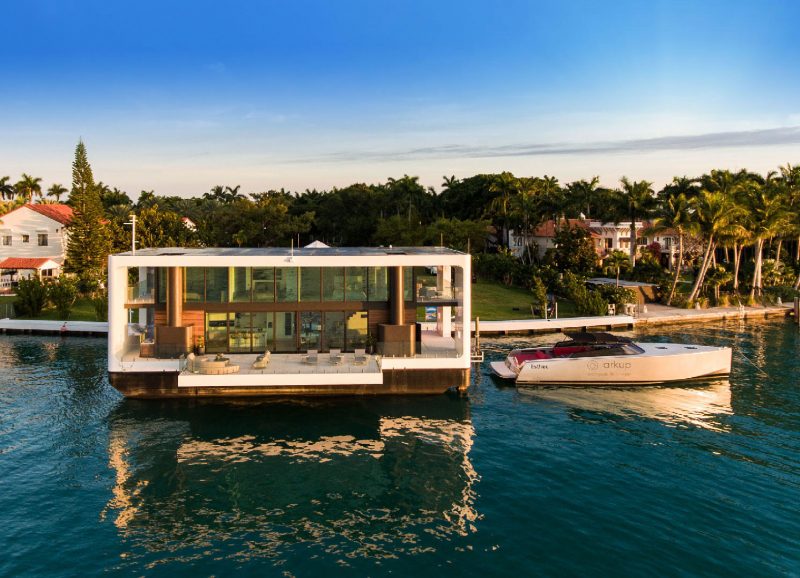 green houseboat