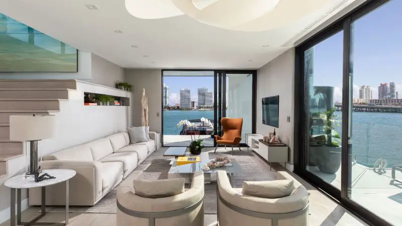 luxury houseboat interior