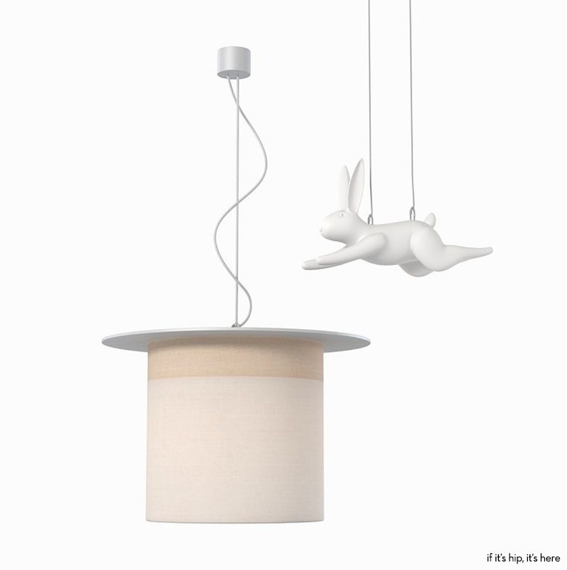 rabbit and top hat suspension lights