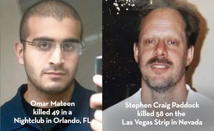 murderers Omar Mateen and Stephen Craig Paddock