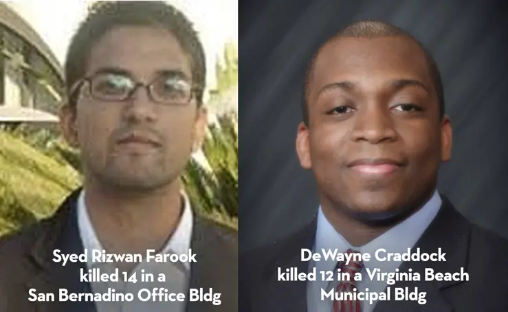 mass murderers Syed Rizwan Farook and DeWayne Craddock