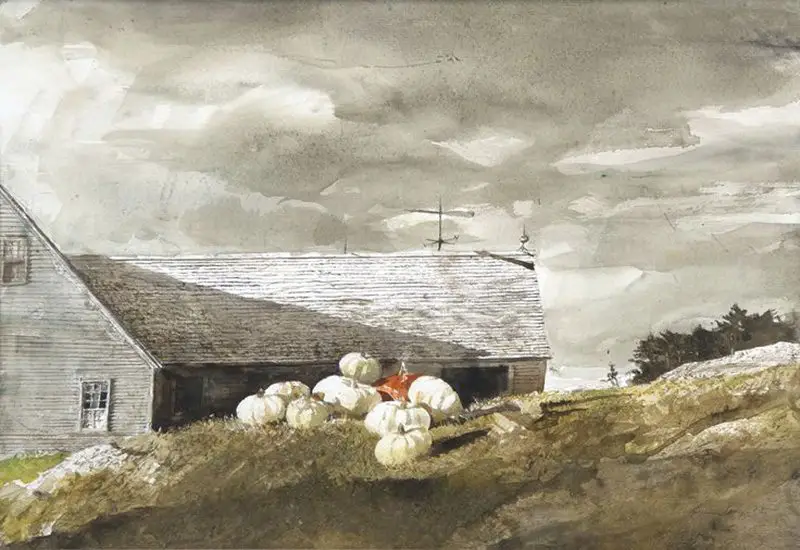 Andrew Wyeth, Albinos Study, watercolor on paper, 2002, Private Collection