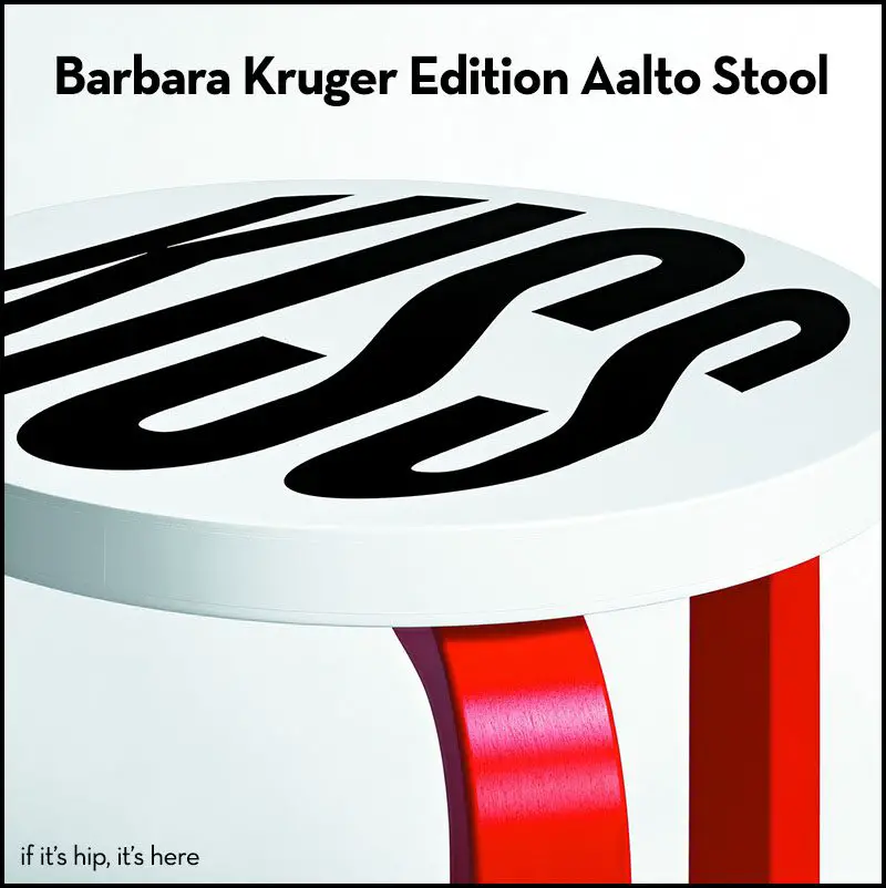 barbara kruger edition aalto stool