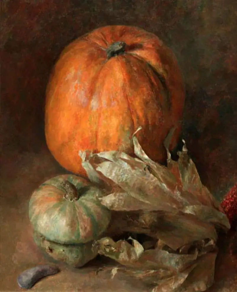 Henriette Wyeth, “Jamie’s Pumpkins,” 1968
