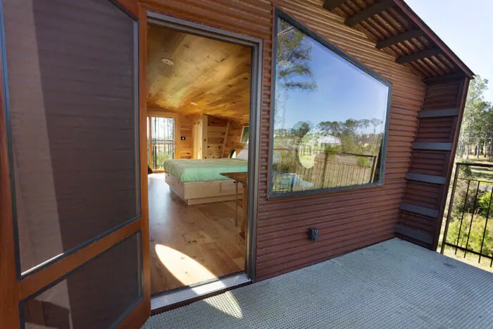 corten steel cabin