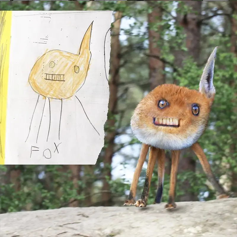 making drawings into cgi creatures