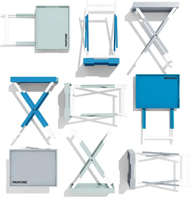 pantone folding tray tables