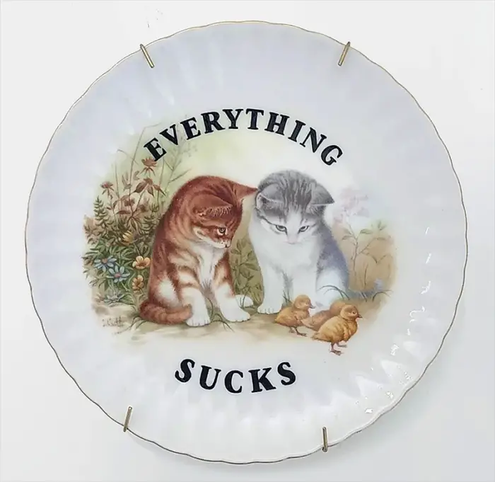 kitties everything sucks plate mc marquis