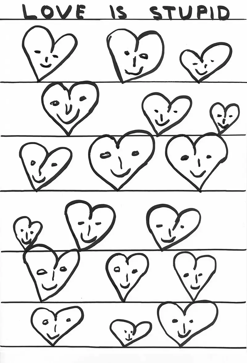 David Shrigley, Love is Stupid, 2012