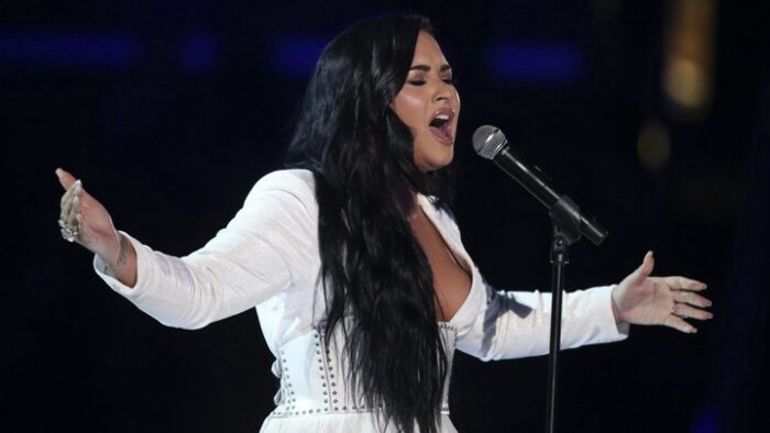 Demi Lovato performs "Anyone" at the 62nd annual Grammy 