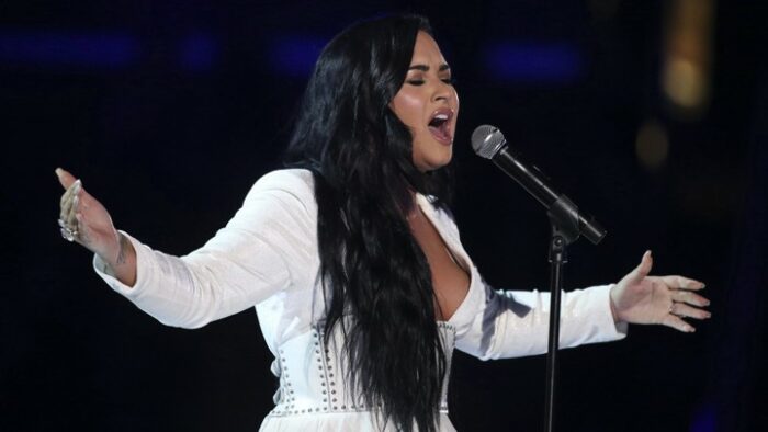 Demi Lovato performs "Anyone" at the 62nd annual Grammy Awards