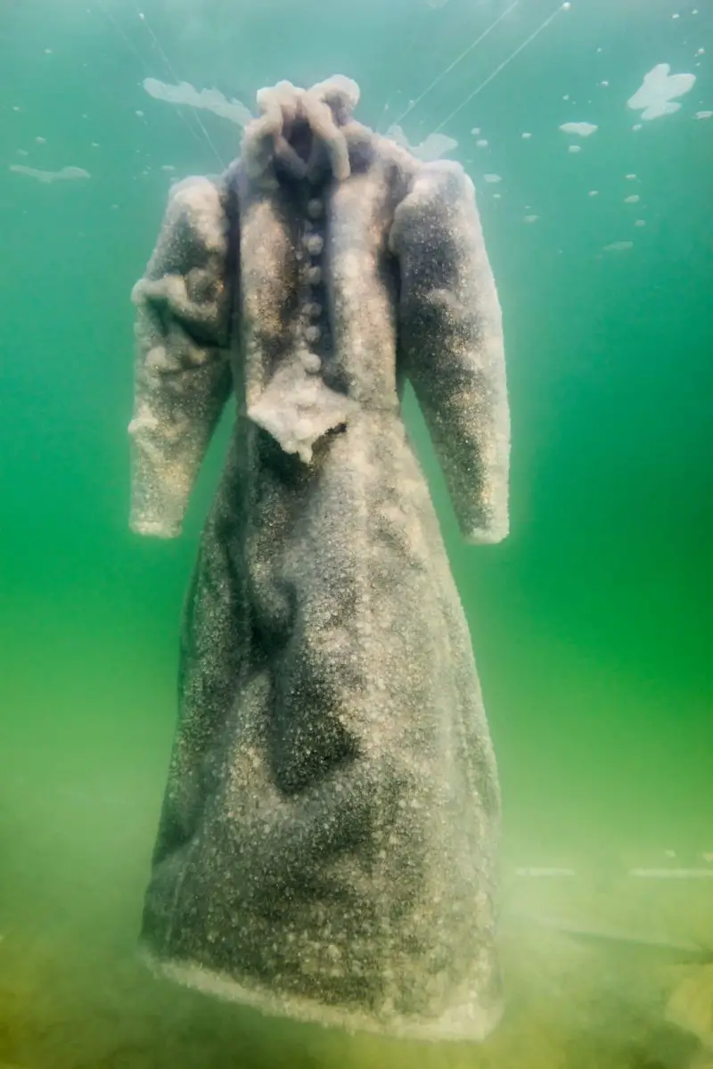 salt-encrusted dress