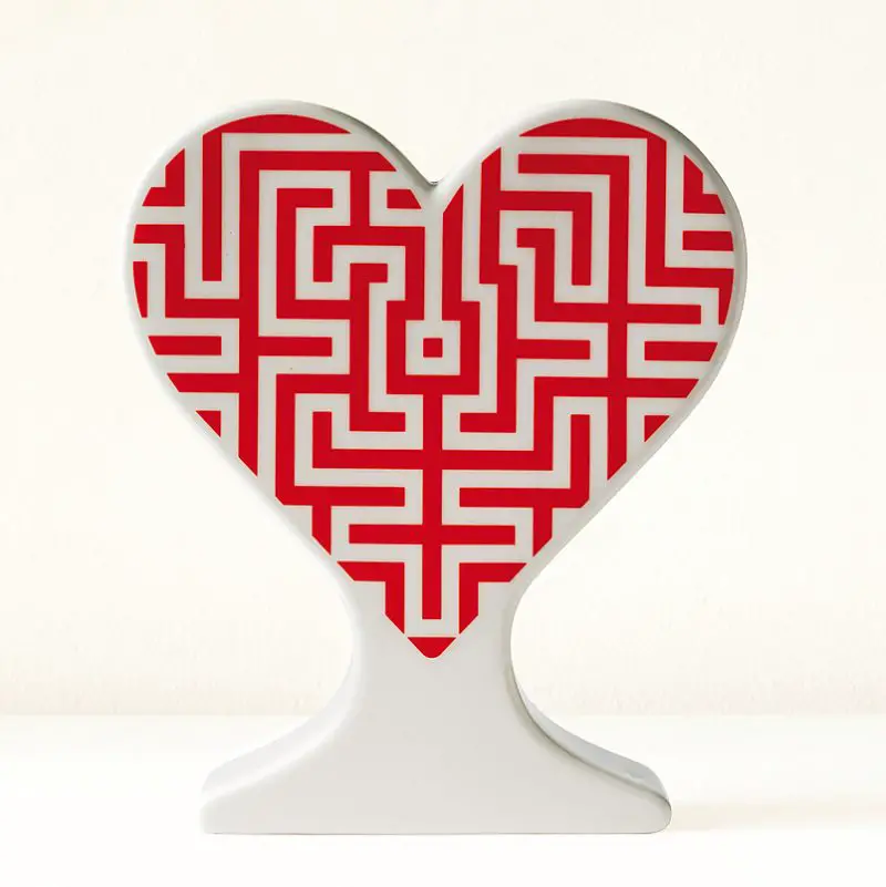 Los Diez heart vase