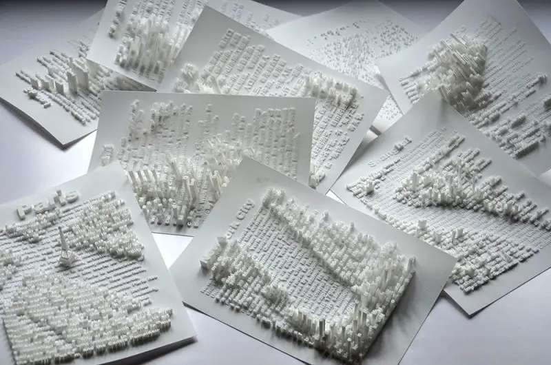 Textscapes by artist Hongtao Zhou