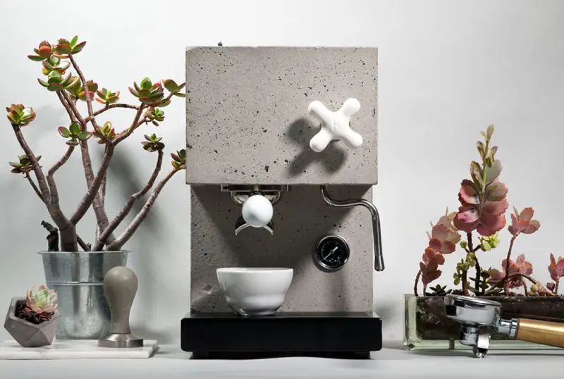 concrete espresso machine