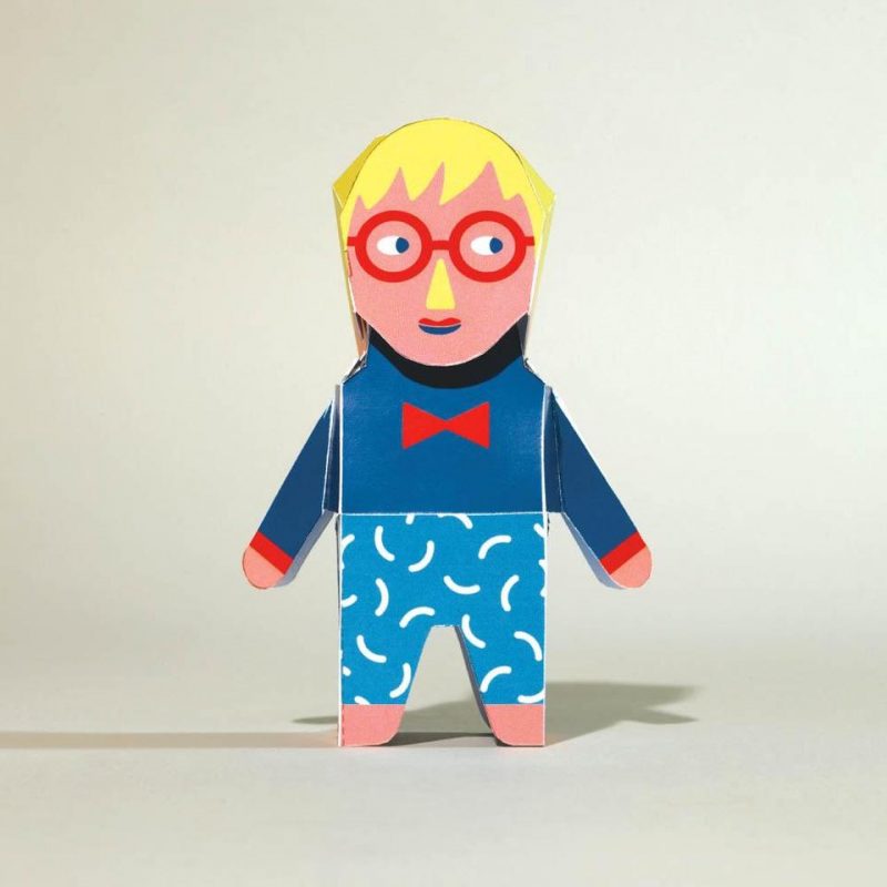 paper model of david hockney