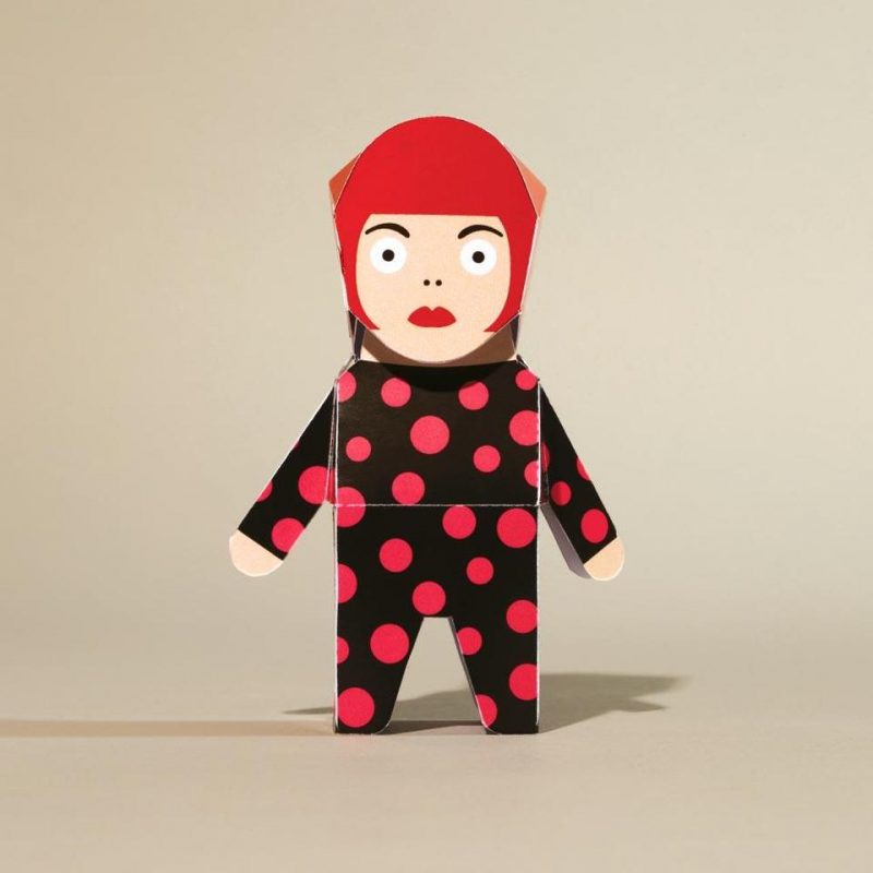 paper sculpture of Yayoi Kusama