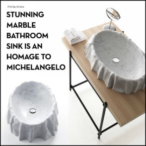 Stunning Carrara Marble Bathroom Sink Pays Tribute to Michelangelo