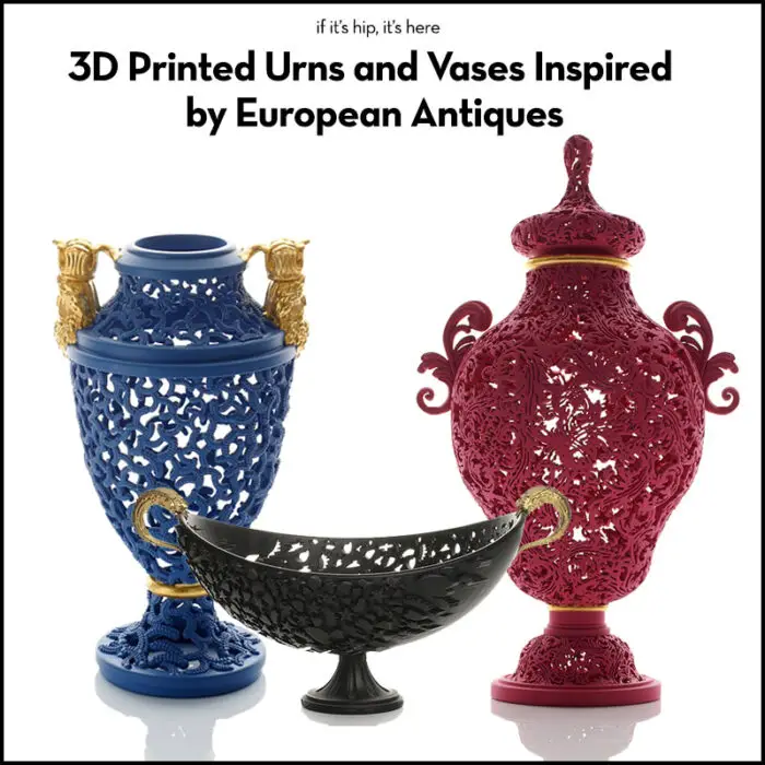 Michael Eden 3d printed urns and vases