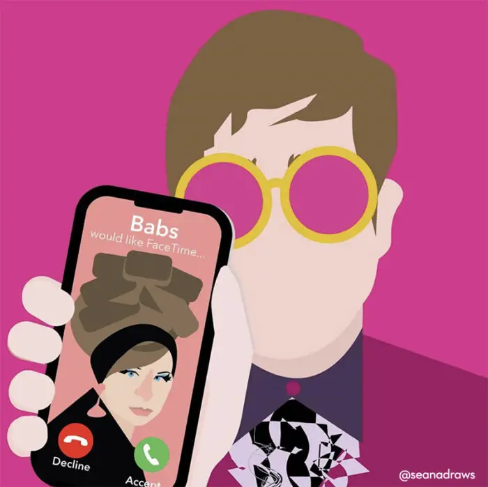 Read more about the article Minimalist Art of Celebs Depicts Social Distancing Via Face Time