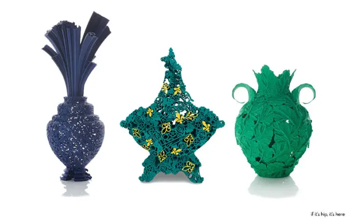 3D printed vases by Michael Eden