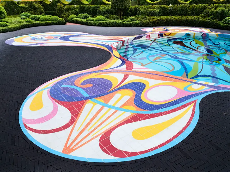 colorful tile swimming pool