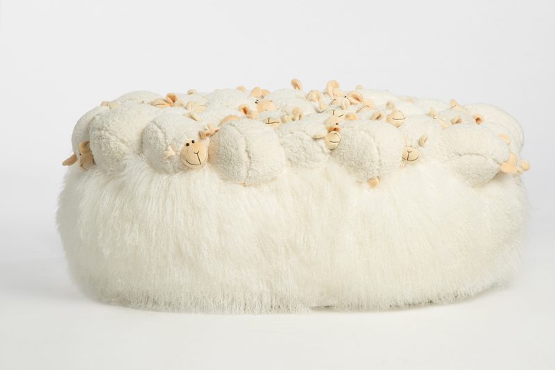 sheep plushie ottoman