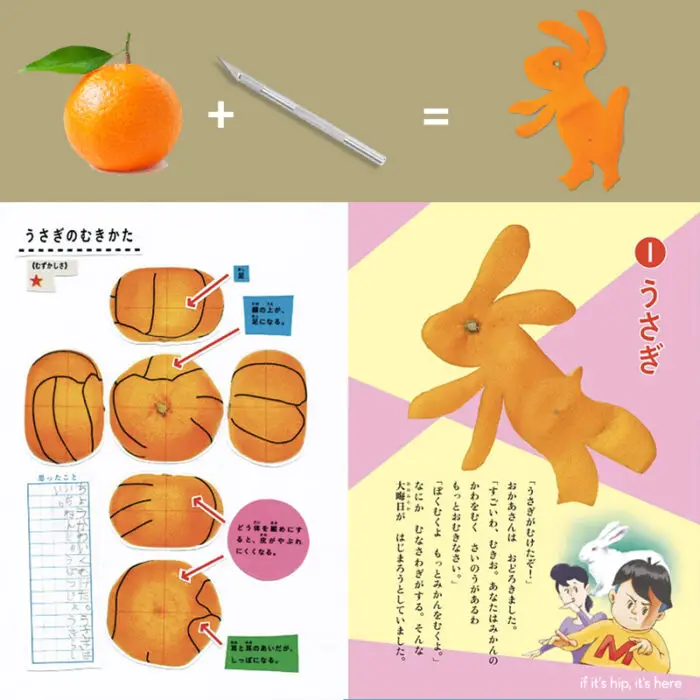 rabbit from tangerine peel