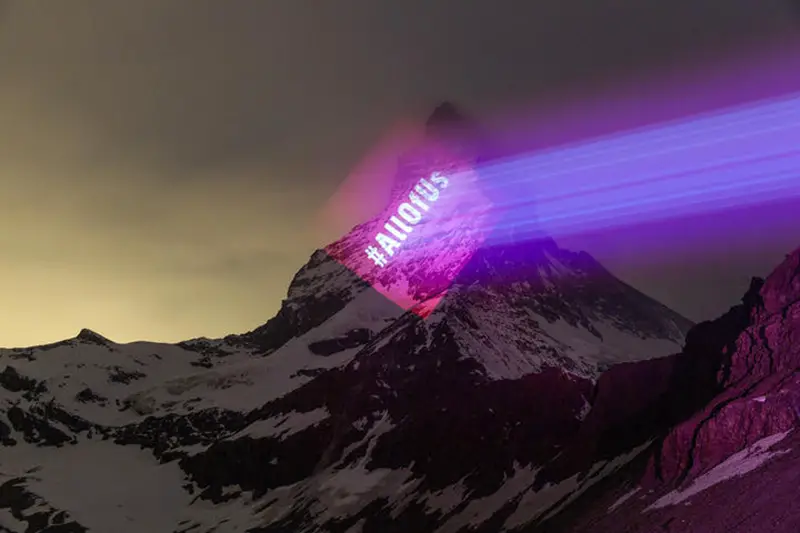 zermatt matterhorn light projection