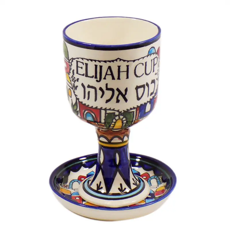 elijah cup ceramic painted